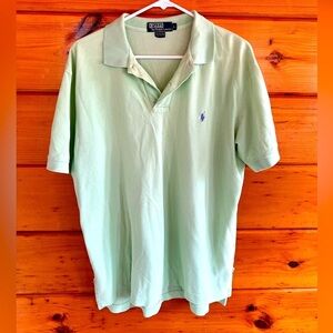 Men's Ralph Lauren Lime Green Polo Shirt - Size L